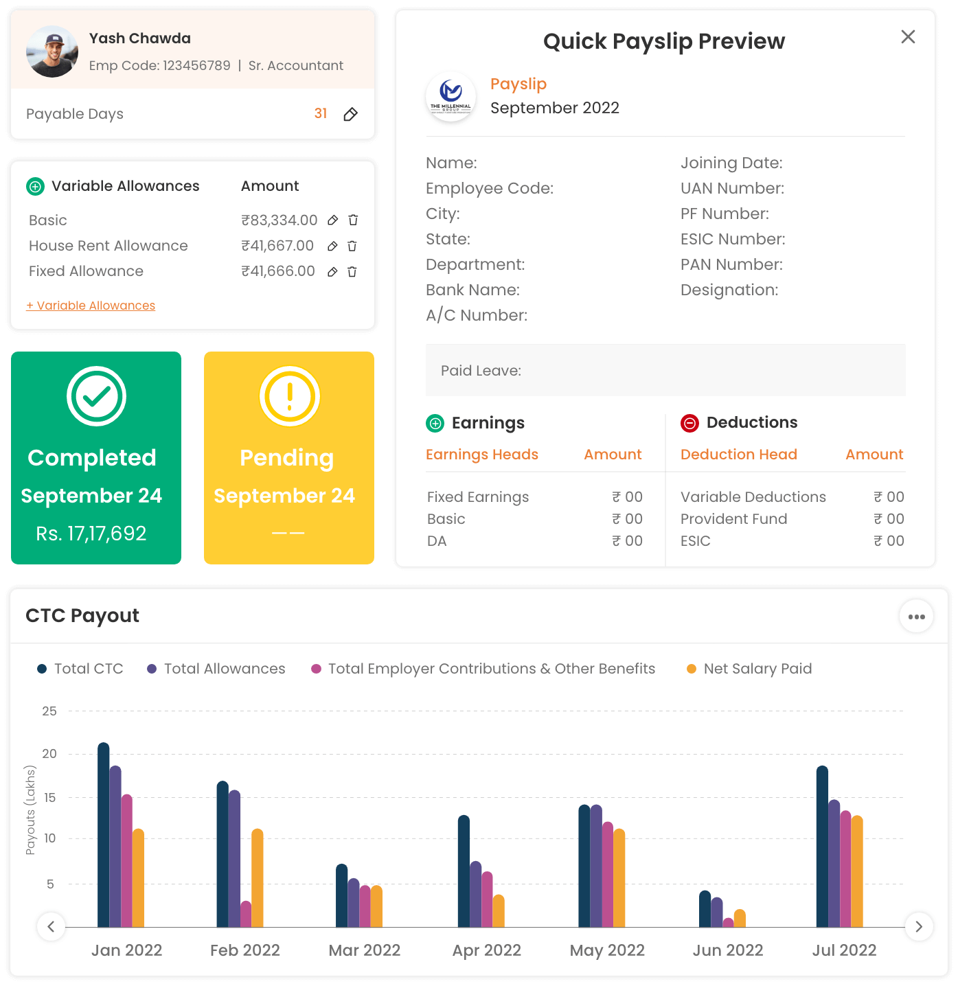 Payoll & Expense feature