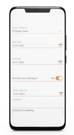 Employee Mobile App for leave applications
