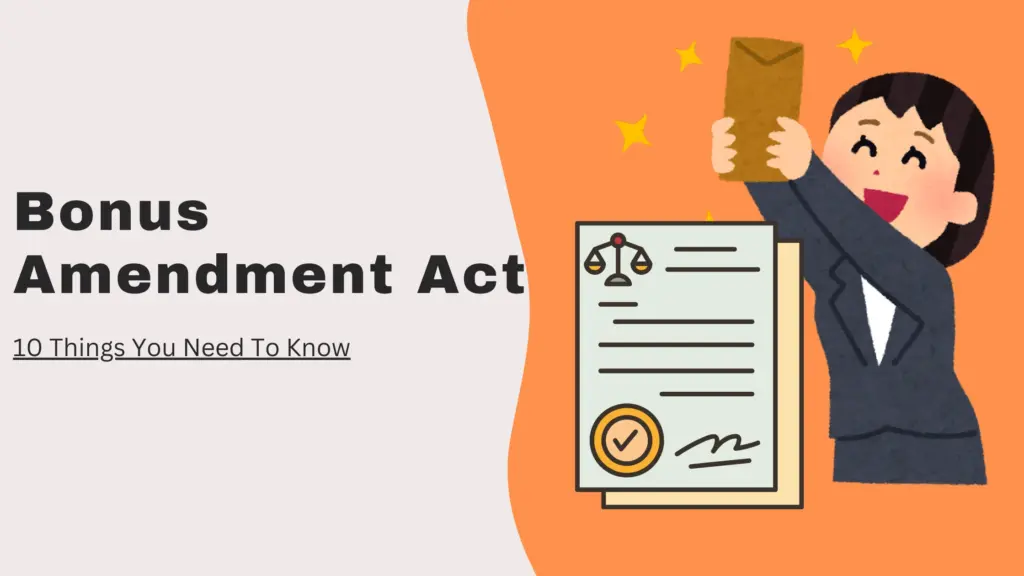 Bonus Amendment Act
